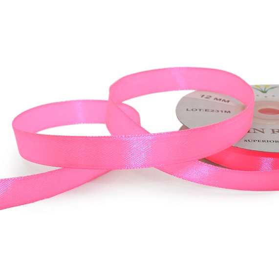 Лента атласная 12 мм  30 ярд Н розовый 048 – №1
