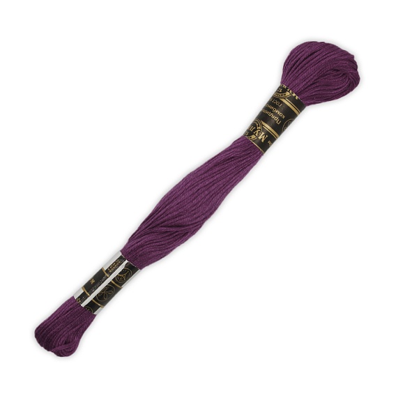 Нитки для рукоделия  Мулине  100% хлопок  10 м 12 шт ПНК им. Кирова малиновый темный 1808 – №1