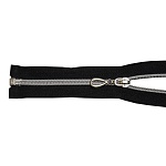 Молния декоративная 70 см разъемная Т7 серебро  К/О белый – №3