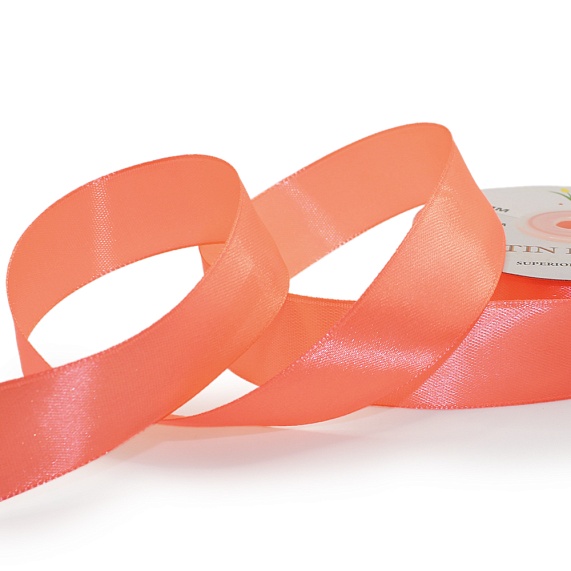 Лента атласная 25 мм  30 ярд Н коралловый 073 – №1