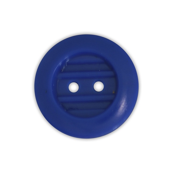 Пуговица пластиковая 17 мм 2 прокола   решетка  арт.ПС-3 ТП синий 555 – №1