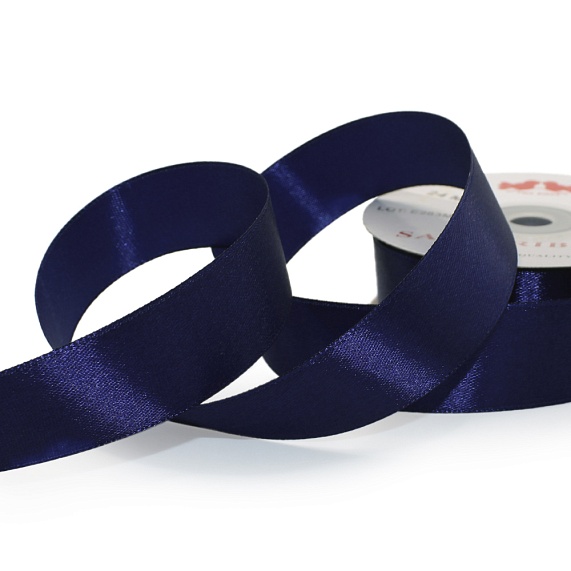 Лента атласная 25 мм  30 ярд Н синий темный 162 – №1