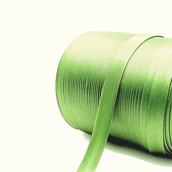 Косая бейка атласная  16 мм 132 м Н салатовый 058 – №1