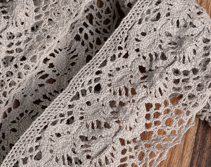 Тесьма вязаная  50 мм 10 м арт.TBY-6368 М серый светлый 25 – №1