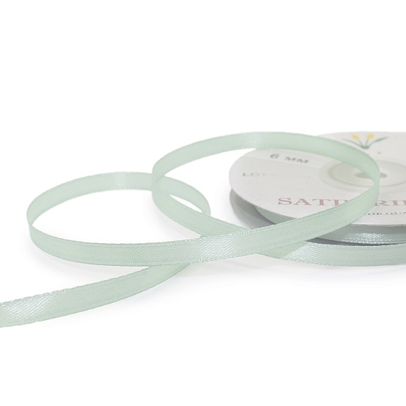 Лента атласная 6 мм  30 ярд Н мятный светлый 095 – №1