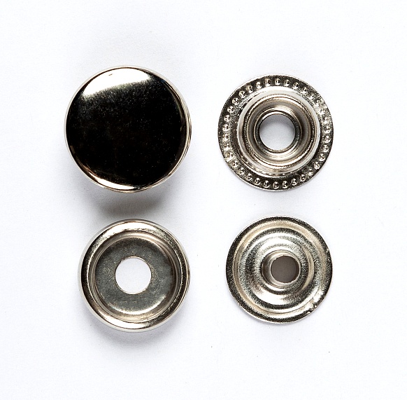 Кнопка ОМЕГА d=15 мм металл   720 шт СН никель – №1