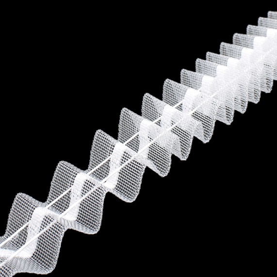 Лента шторная   25 мм органза 2 нити равномерная 100 м арт.251-О ЕП – №1