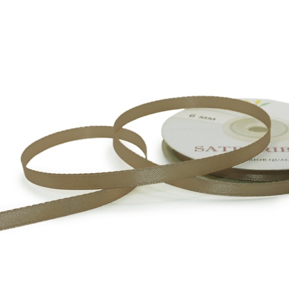 Лента атласная 6 мм  30 ярд Н коричневый светлый 193 – №1