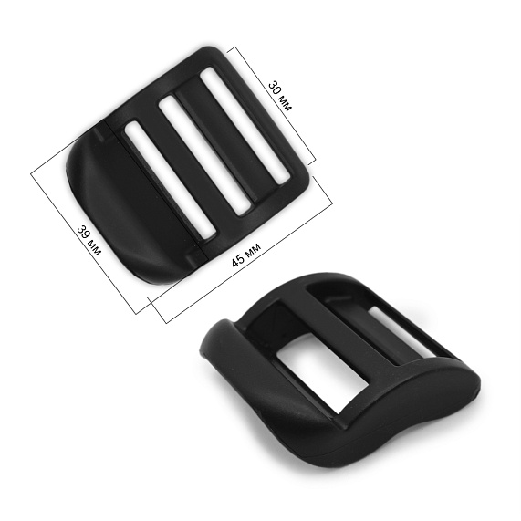 Пряжка трехщелевая 30 мм   крыло 200 шт ВП черный – №1