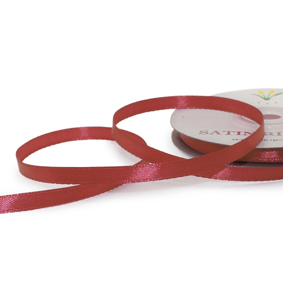 Лента атласная 6 мм  30 ярд Н красный 078 – №1