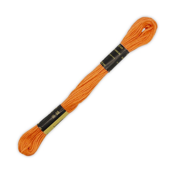 Нитки для рукоделия  Мулине  100% хлопок  10 м 12 шт ПНК им. Кирова желтый темный 0607 – №1