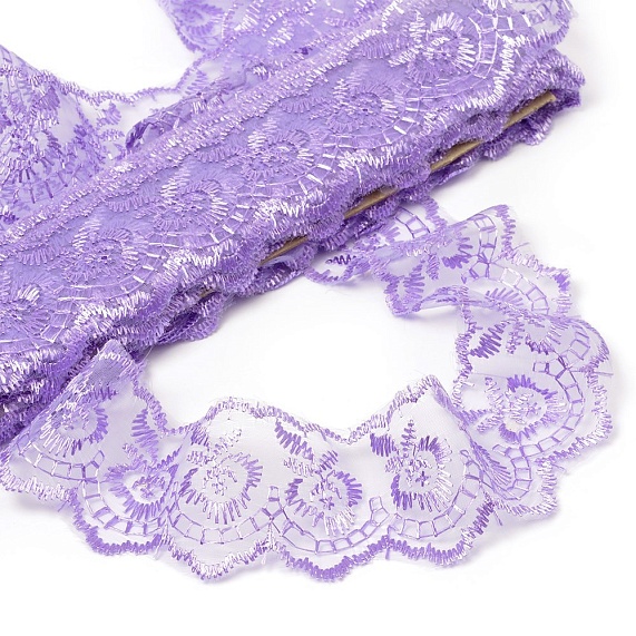 Кружево капрон 35-45 мм    двухстороннее арт.TBS.030010 9,14 м М сиреневый 021 – №1