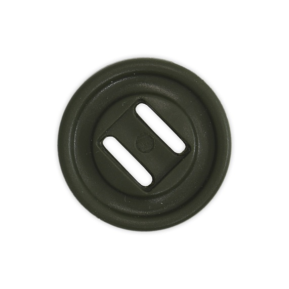Пуговица пластиковая 17 мм двухщелевая   Канадка  ВП хаки  – №1