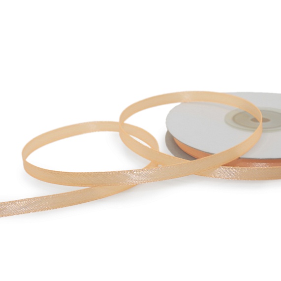 Лента атласная 6 мм  30 ярд Н персиковый 033 – №1