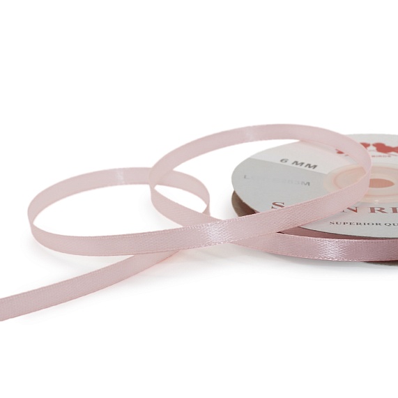 Лента атласная 6 мм  30 ярд Н розовый 071 – №1