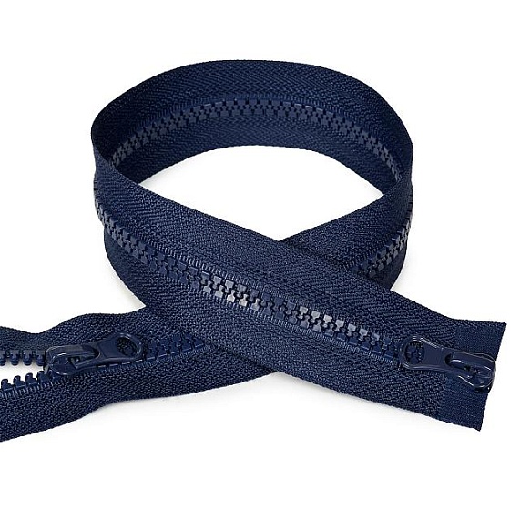 Молния тракторная 90 см Т5 разъемная усиленное 2 замка  бегунок LOGO А синий темный 330 – №1