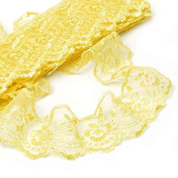 Кружево капрон 35-45 мм    двухстороннее арт.TBS.030010 9,14 м М желтый светлый 015 – №1
