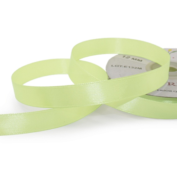 Лента атласная 12 мм  30 ярд Н салатовый светлый 126 – №1