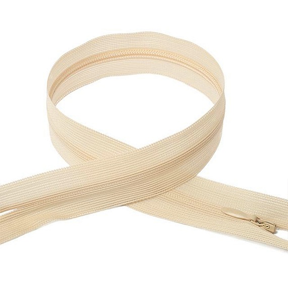 Молния потайная 50 см Т3, А бежевый светлый 291 – №1