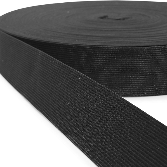 Резинка вязаная 40 мм лайт 50 м Ф черный – №1