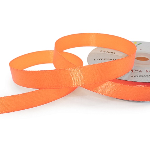 Лента атласная 12 мм  30 ярд Н оранжевый 074 – №1