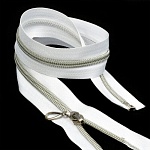 Молния декоративная 60 см разъемная Т7 серебро  А черный – №3