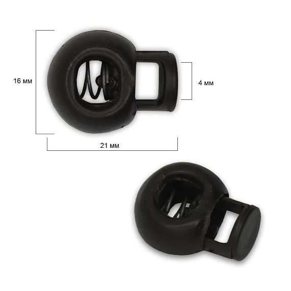 Фиксатор шар пластик  500 шт арт.8953 А черный – №1