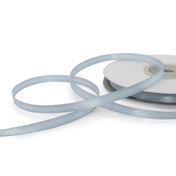 Лента атласная 6 мм  30 ярд Н серый светлый 176 – №1