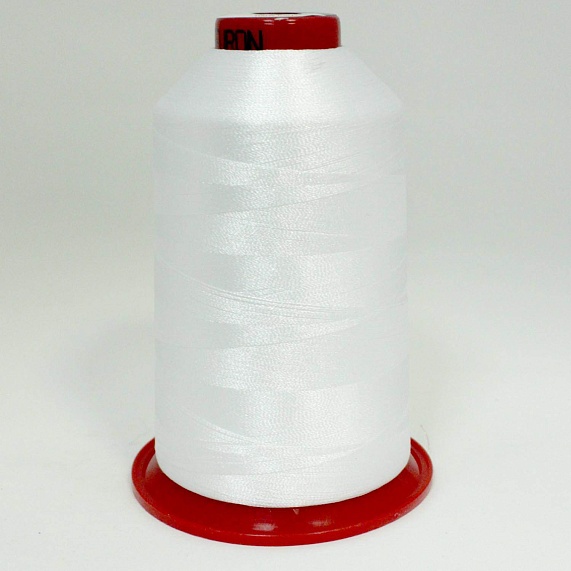 Нитки вышивальные Р-130 5000 м Н белый – №1