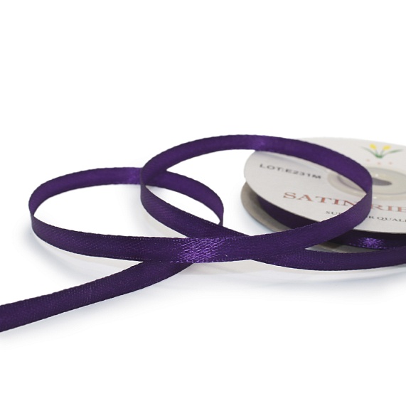 Лента атласная 6 мм  30 ярд Н фиолетовый 169 – №1