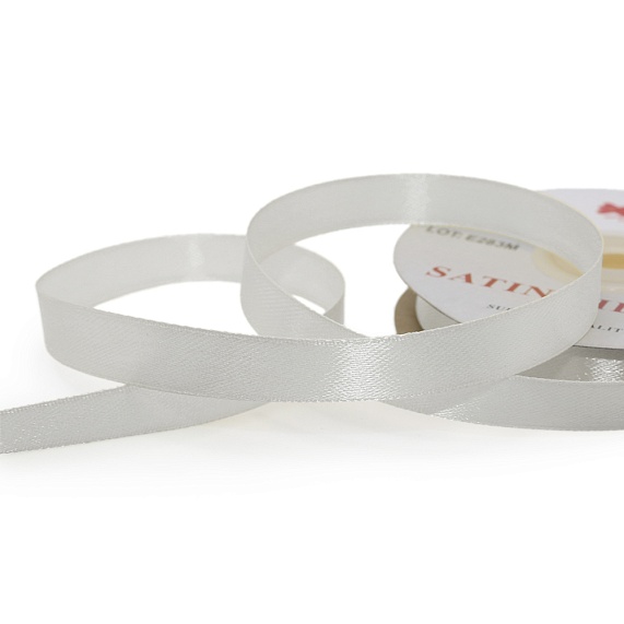 Лента атласная 12 мм  30 ярд Н молочный 002 – №1