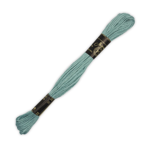 Нитки для рукоделия  Мулине  100% хлопок  10 м 12 шт ПНК им. Кирова морская волна светлый 3402 – №1