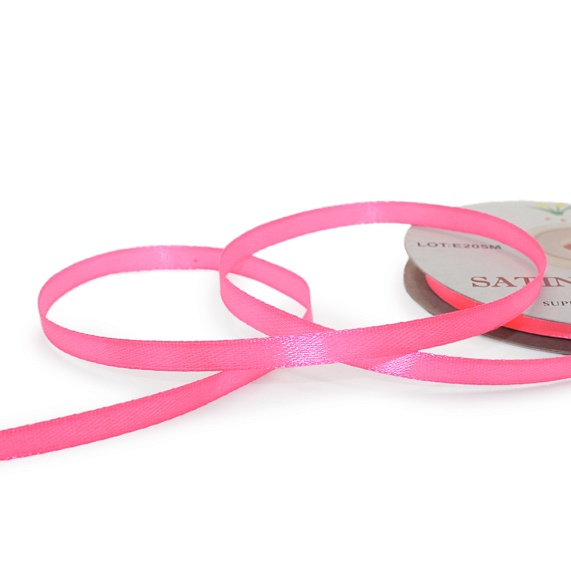Лента атласная 6 мм  30 ярд Н розовый 048 – №1