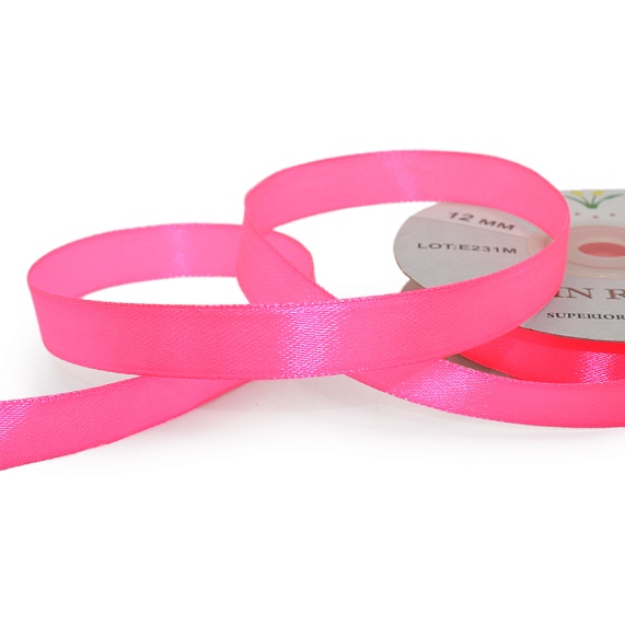 Лента атласная 12 мм  30 ярд Н розовый 051 – №1