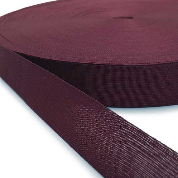 Лента окантовочная 18 мм плотная 4,14 г/м п/э ШП бордовый 153 – №1