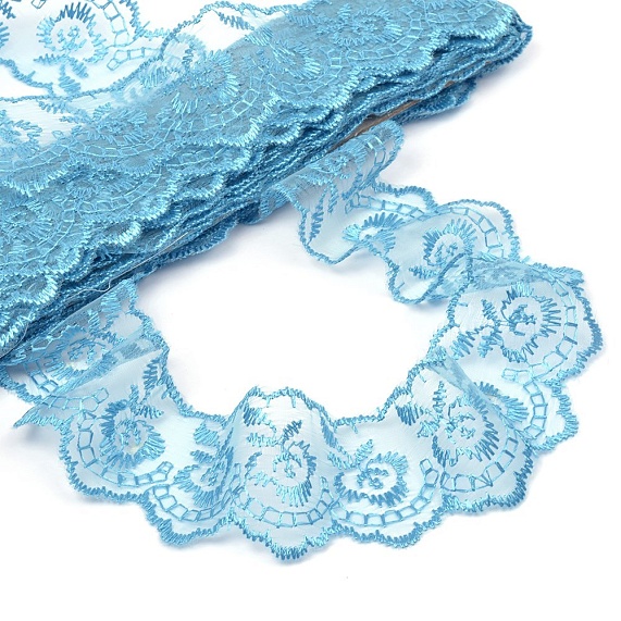 Кружево капрон 35-45 мм    двухстороннее арт.TBS.030010 9,14 м М голубой 047 – №1