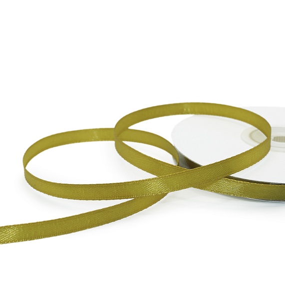 Лента атласная 6 мм  30 ярд Н желтый 021 – №1