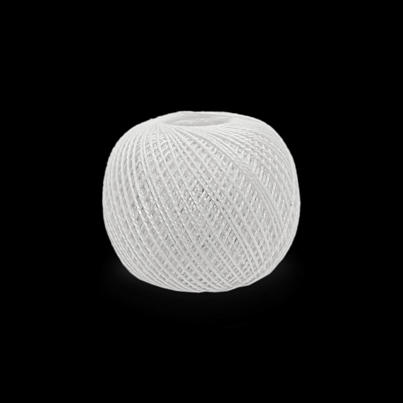 Нитки для рукоделия  Ирис  100% хлопок  150 м  ПНК им. Кирова белый – №1