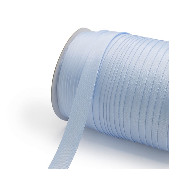 Косая бейка атласная  16 мм 132 м Н голубой 040 – №1