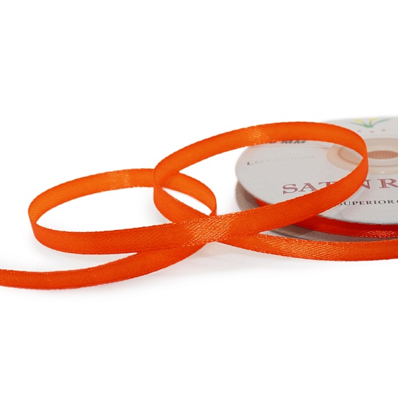 Лента атласная 6 мм  30 ярд Н красный 076 – №1