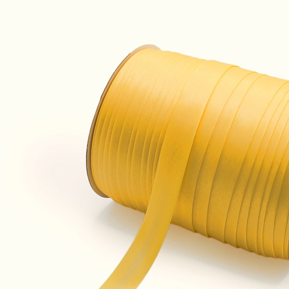 Косая бейка атласная  16 мм 132 м Н желтый 013 – №1