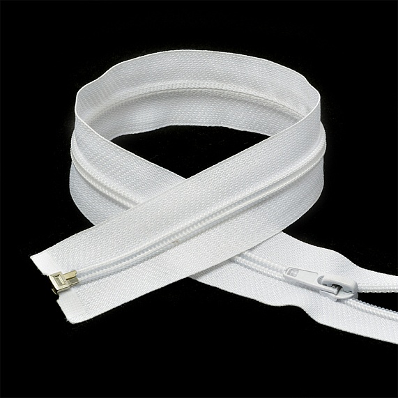 Молния спиральная 80 см Т5 разъемная  К/О белый – №1