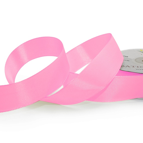 Лента атласная 25 мм  30 ярд Н розовый 042 – №1