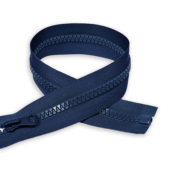 Молния тракторная 65 см Т5 разъемная усиленное 1 замок  бегунок LOGO А синий темный 330 – №1