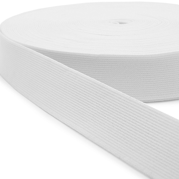 Резинка тканая 50 мм 20 м ПМ белый – №1