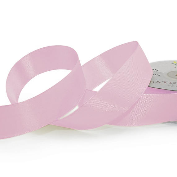 Лента атласная 25 мм  30 ярд Н розовый 068 – №1