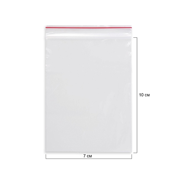Пакет 7*10 40 мкм ПП Zip-lock с замком   ОЛ – №1