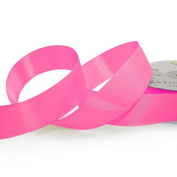 Лента атласная 25 мм  30 ярд Н розовый 048 – №1