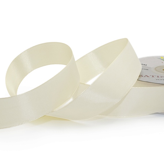 Лента атласная 25 мм  30 ярд Н молочный 004 – №1