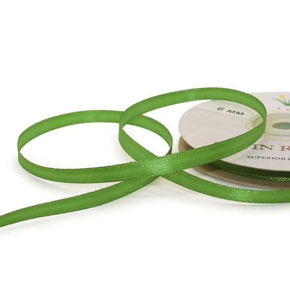 Лента атласная 6 мм  30 ярд Н зеленый 106 – №1